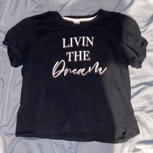 Living the dream crop top